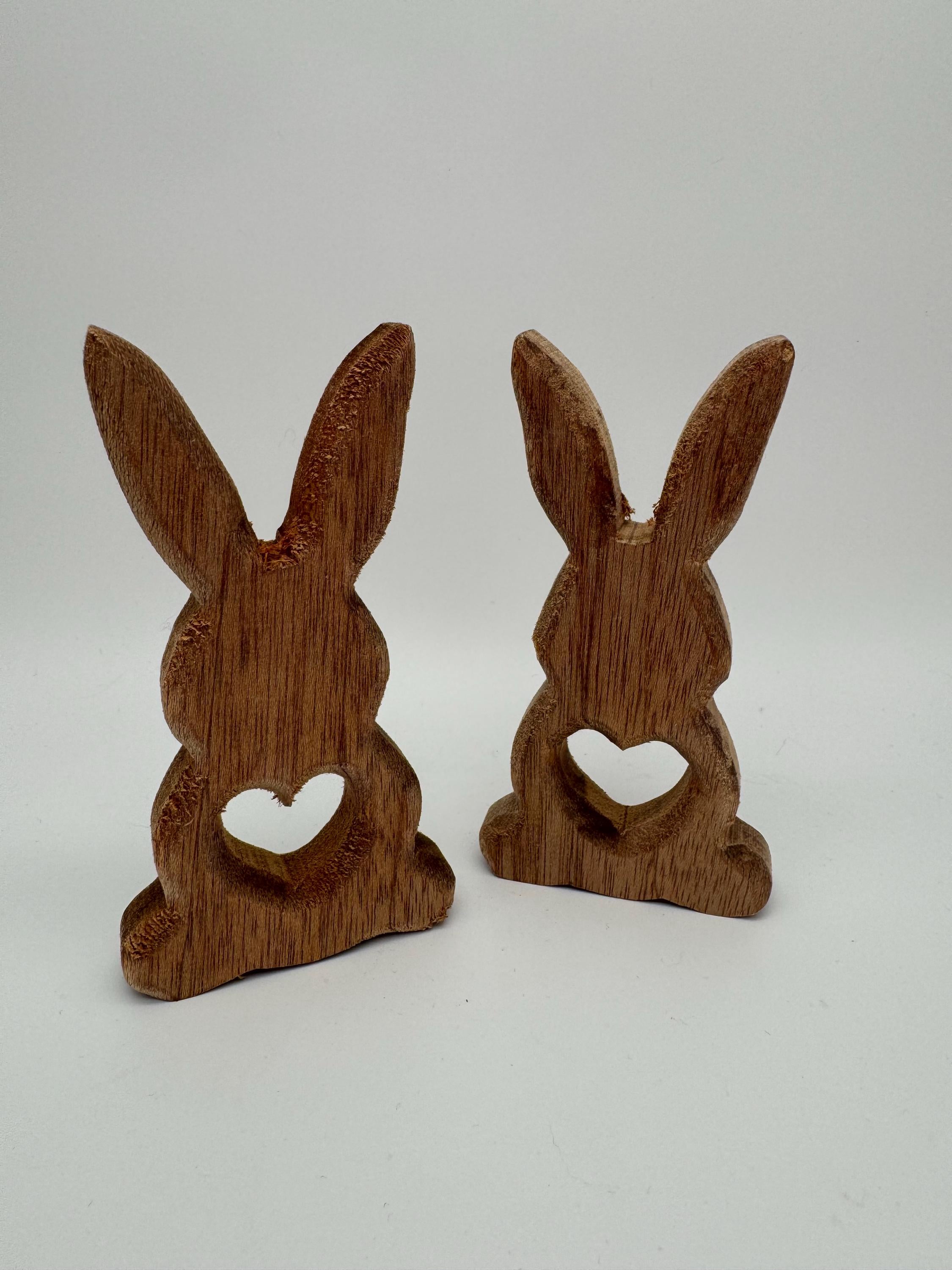 Holz Hase mit Herz