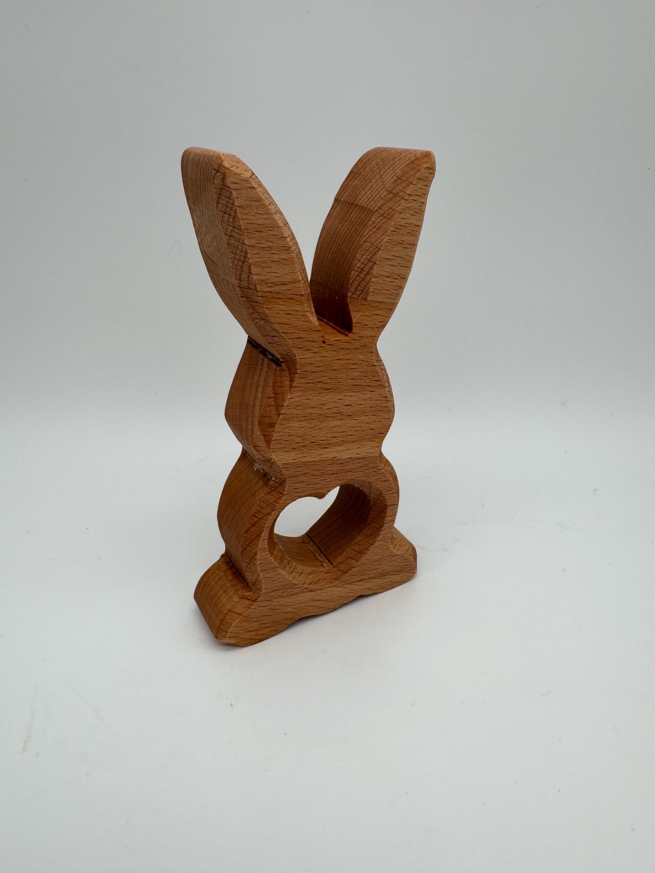 Holz Hase mit Herz