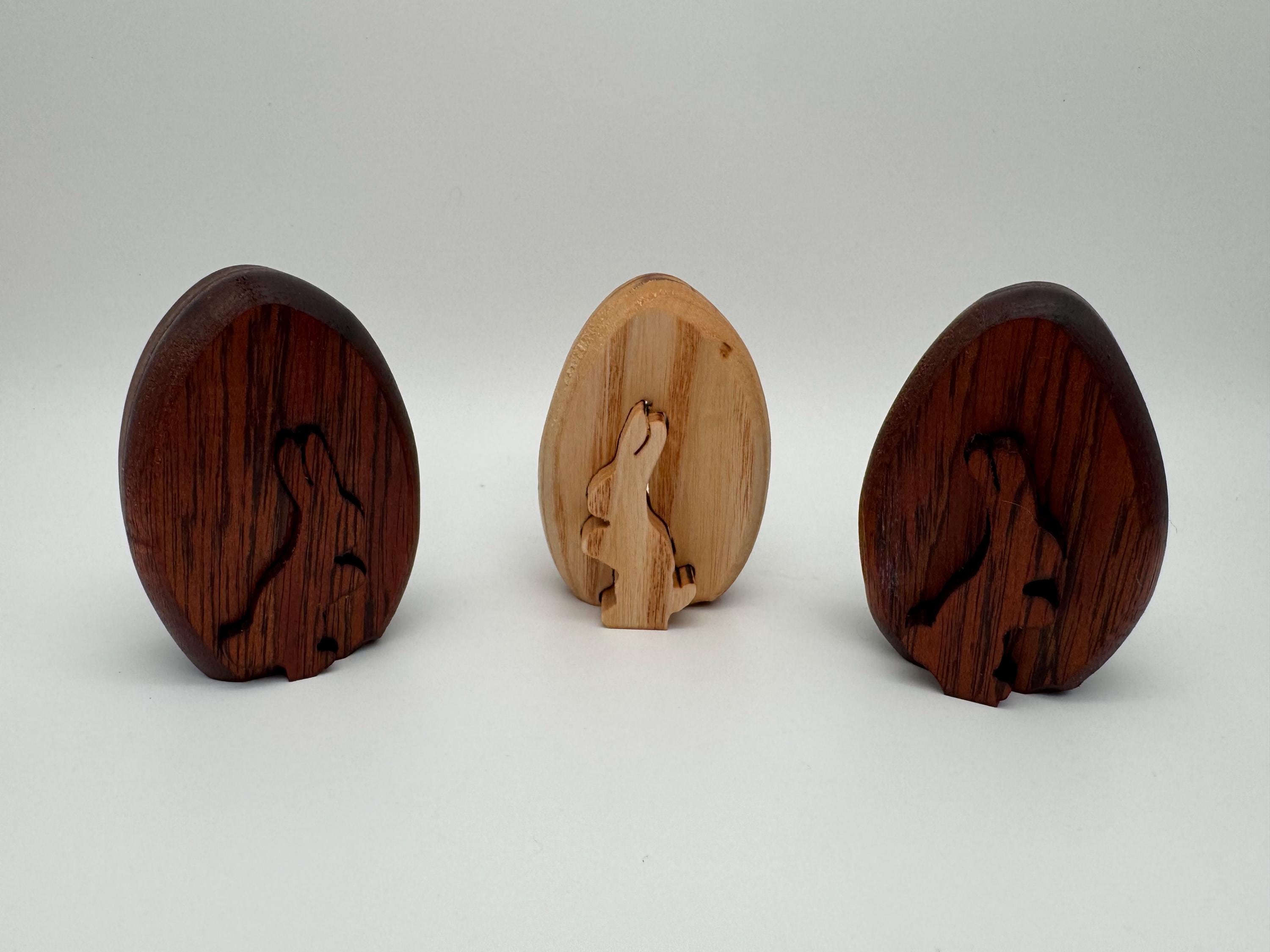 Holz Hase im Ei