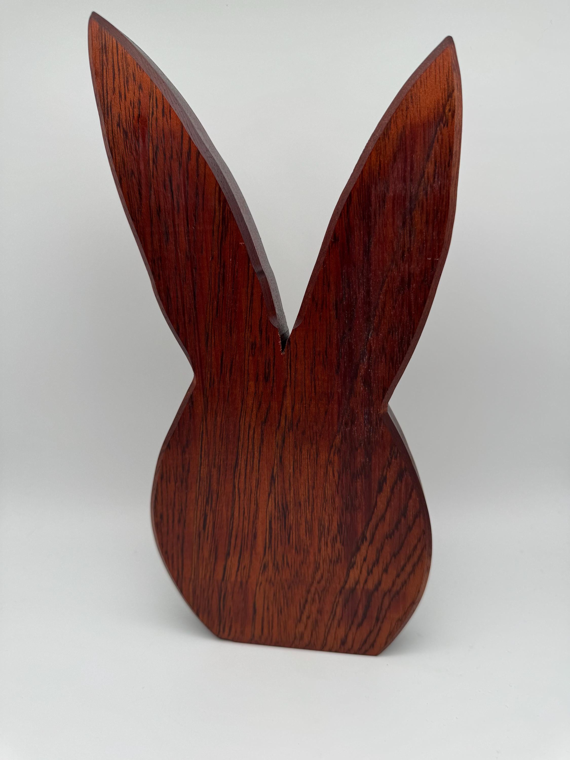 Holz Hase - Osterhase aus Mahagoniholz