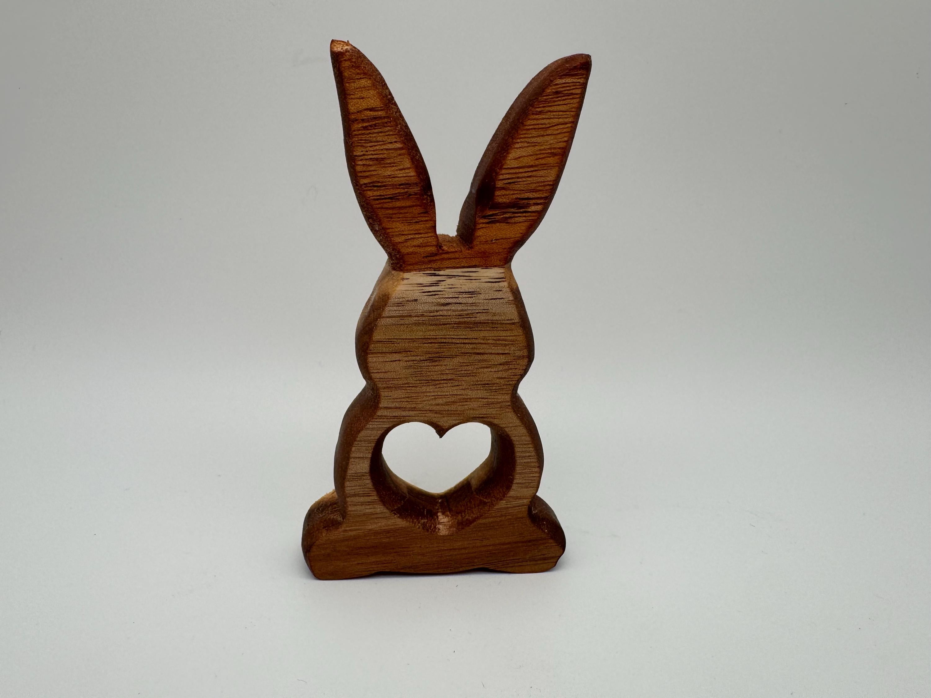 Holz Hase mit Herz