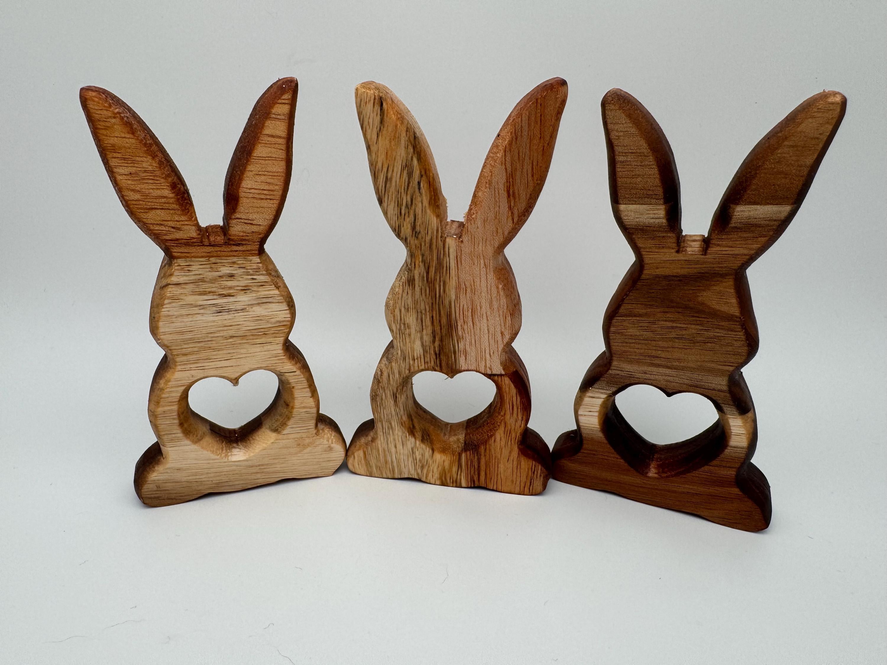 Holz Hase mit Herz