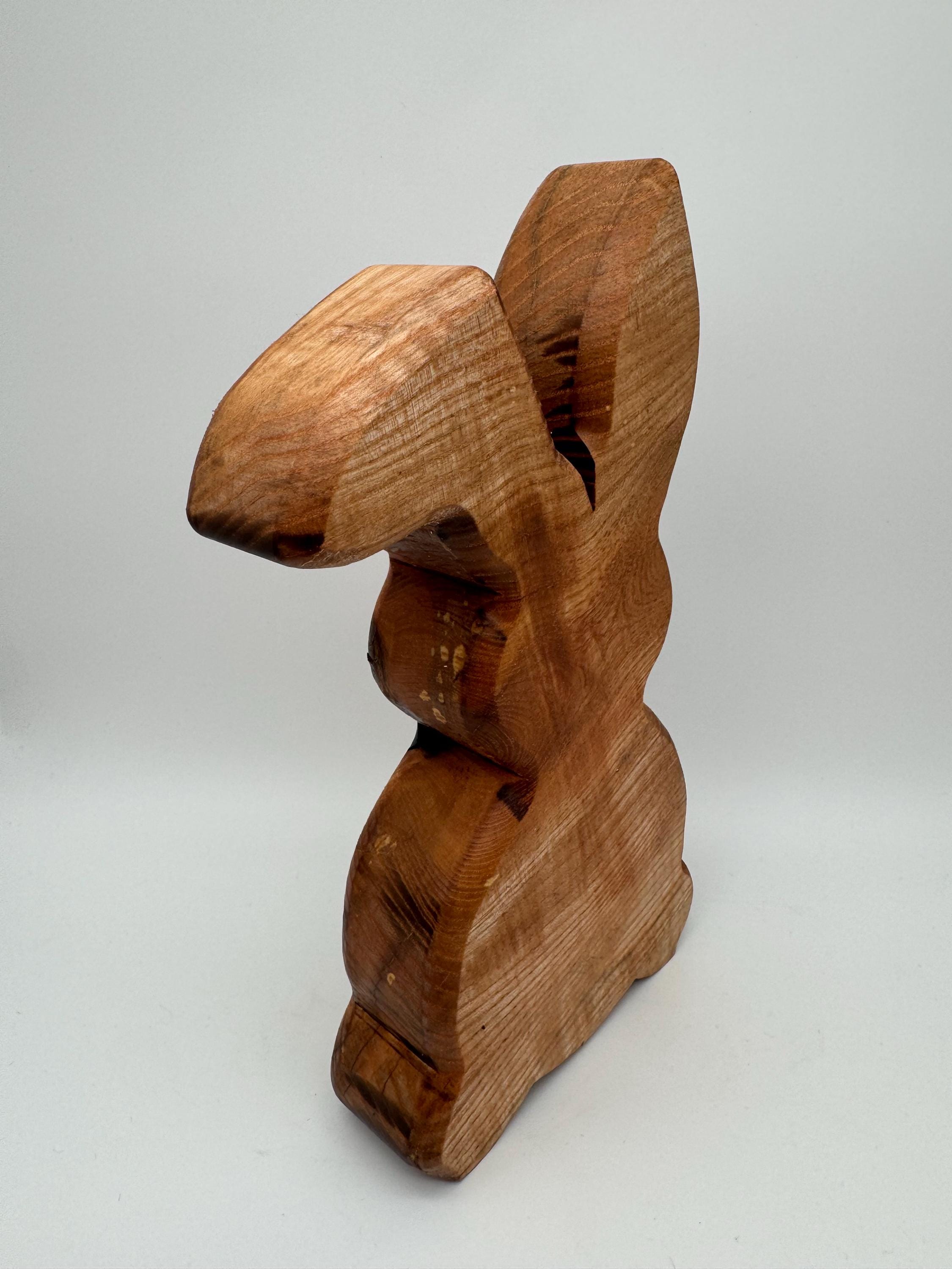 Holz Hase mit Knickohr