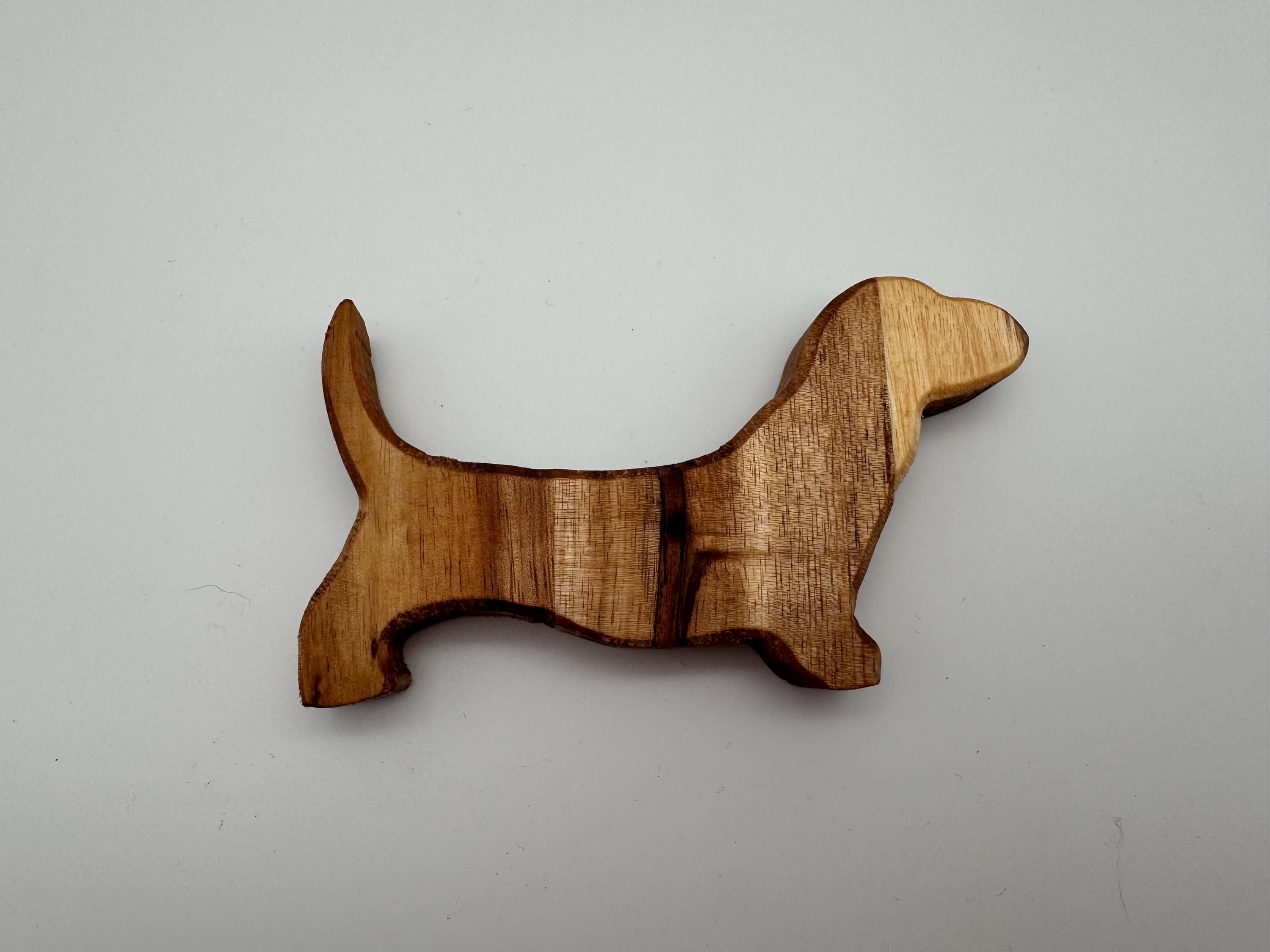 Mini Holz Hund - Dackel