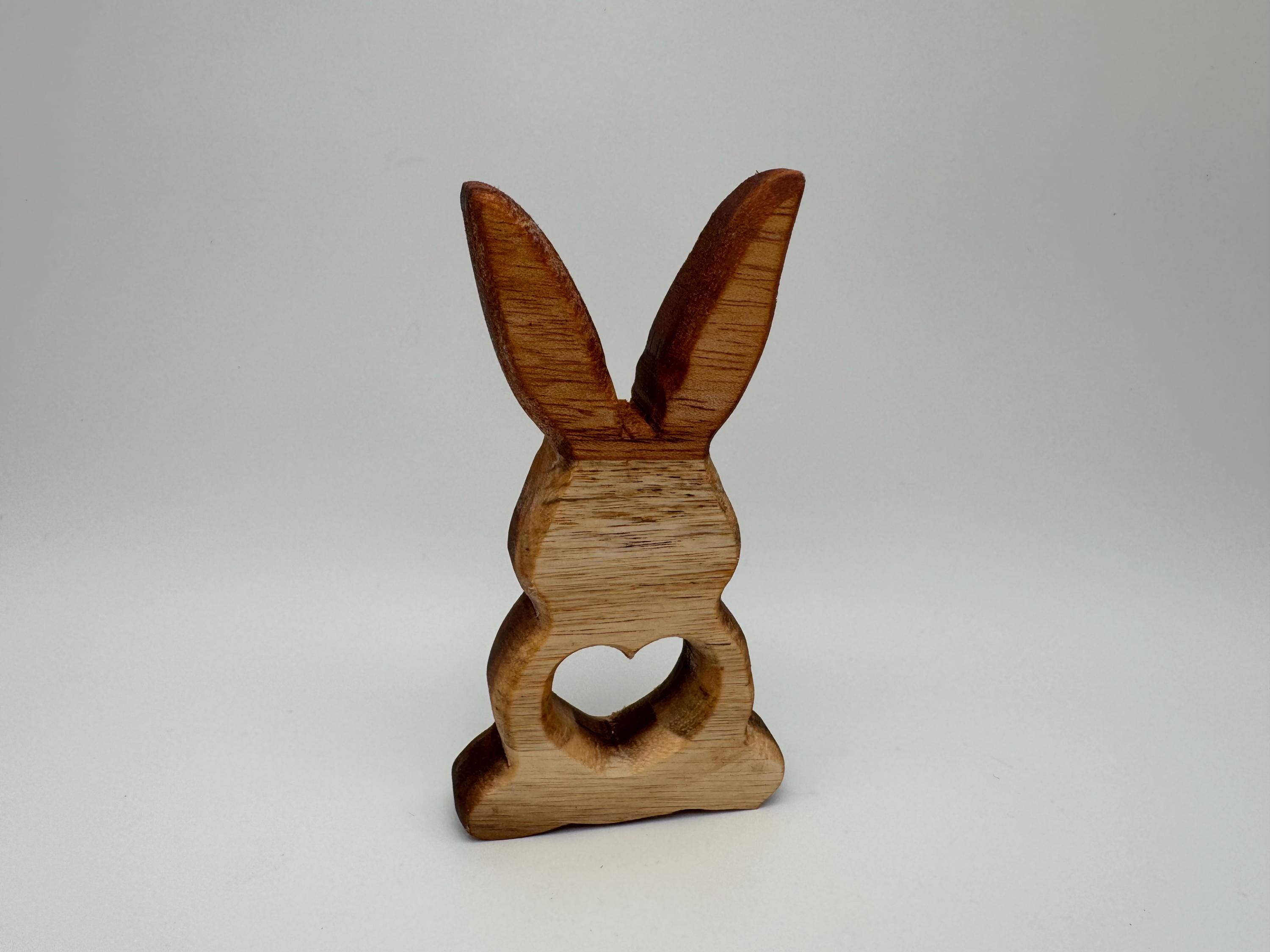 Holz Hase mit Herz