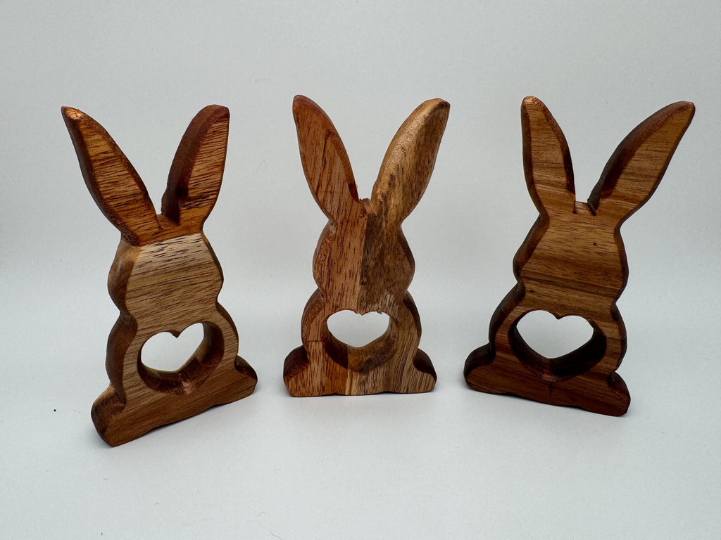 Holz Hase mit Herz