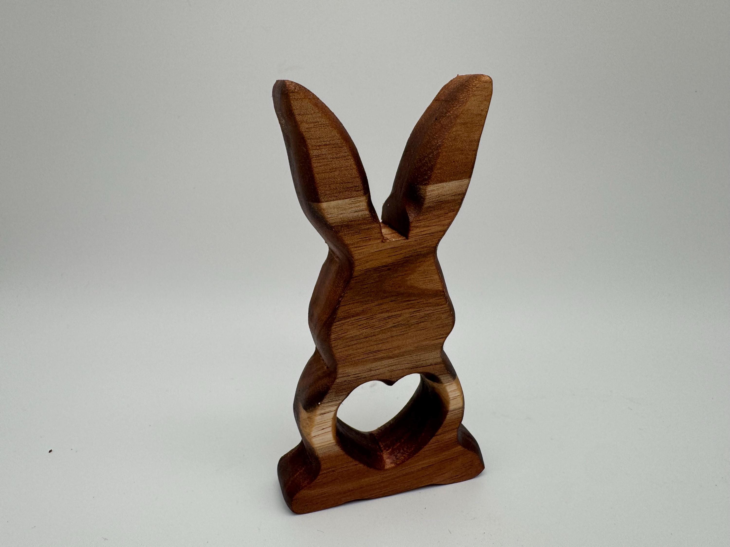 Holz Hase mit Herz