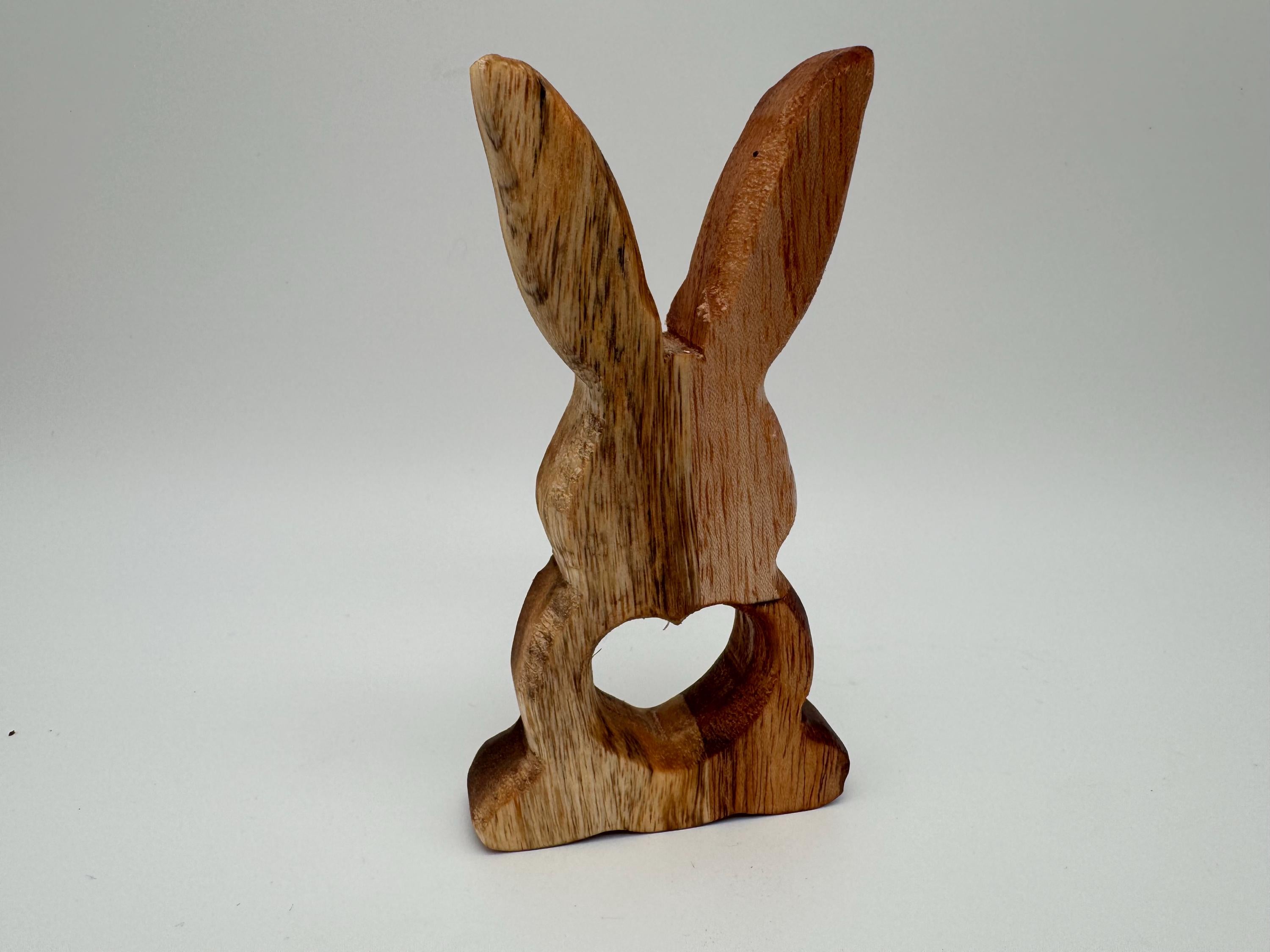Holz Hase mit Herz