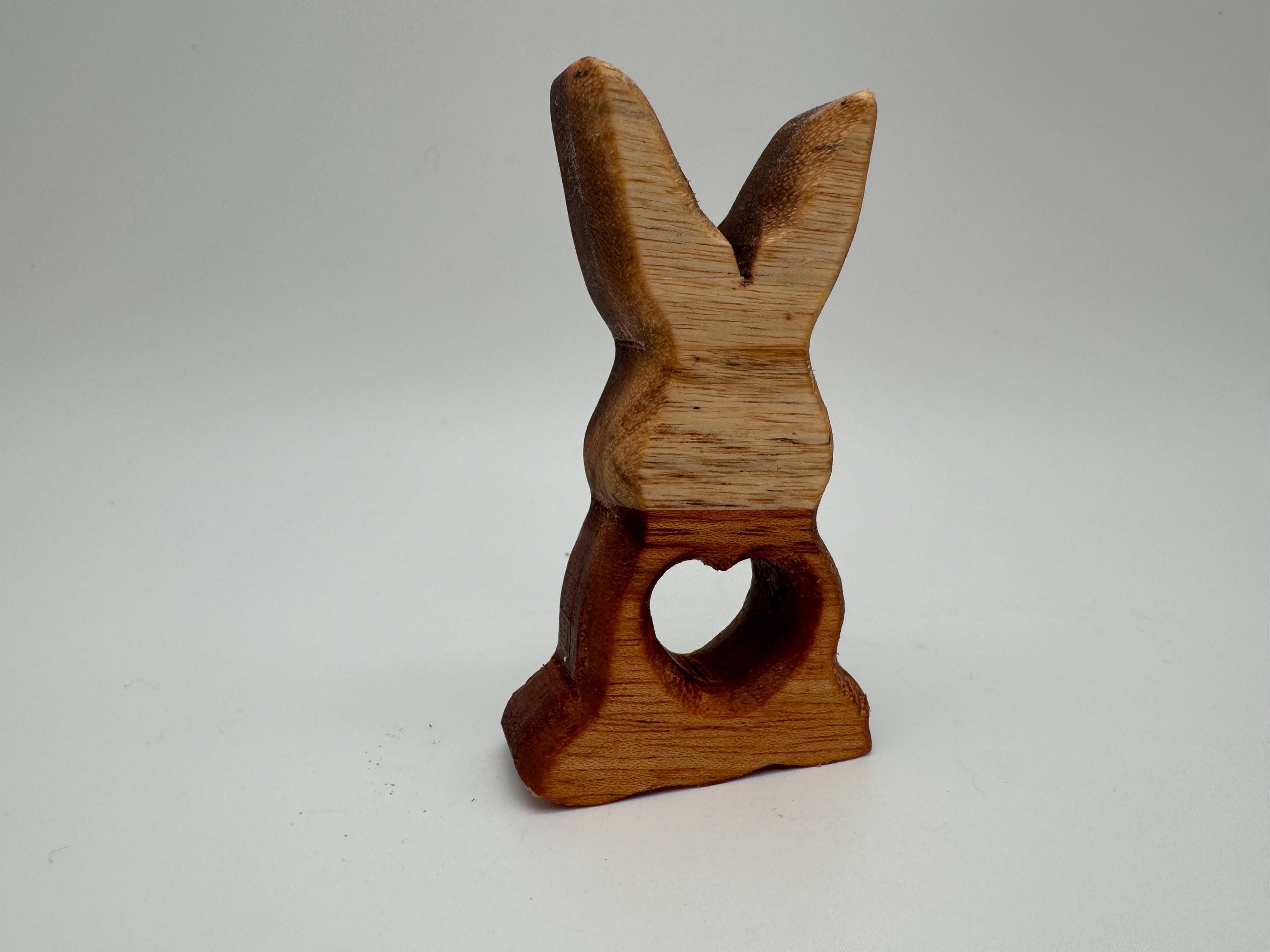 Mini Holz Hase mit Herz