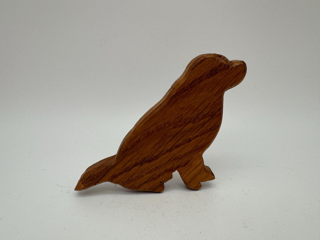 Mini Holz Hund Golden Retriever - sitzend