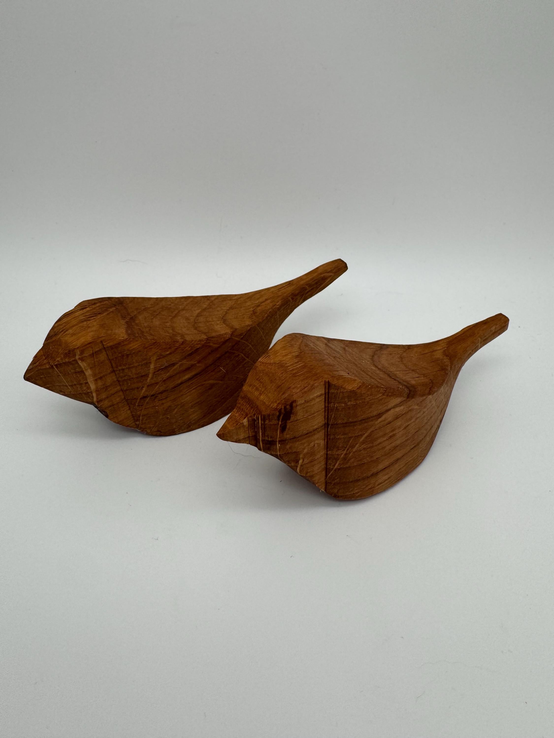 Holz Vogel Spatz aus Eiche