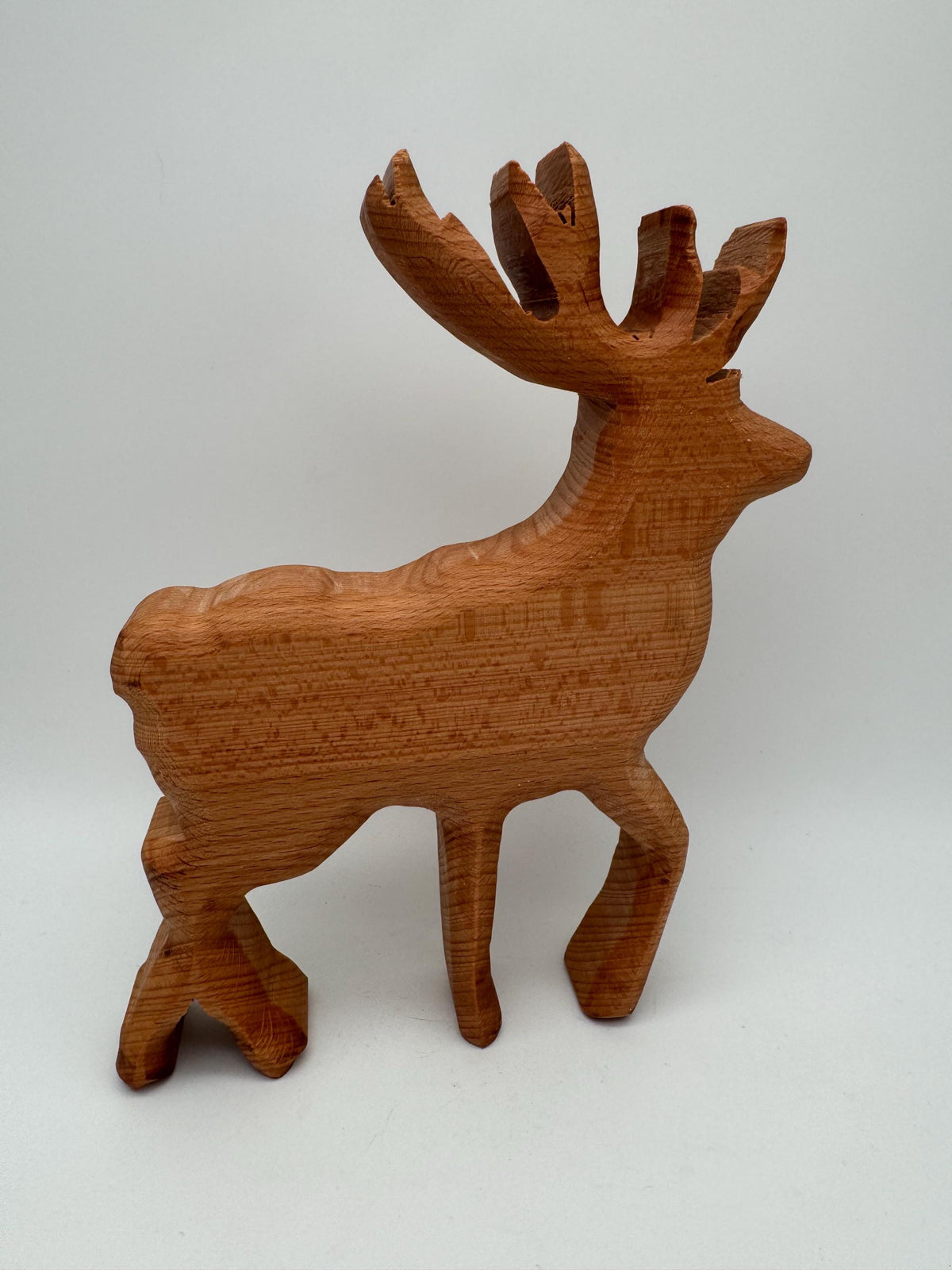 Hirsch aus Buchenholz, ca. 20 cm – Ansicht 2