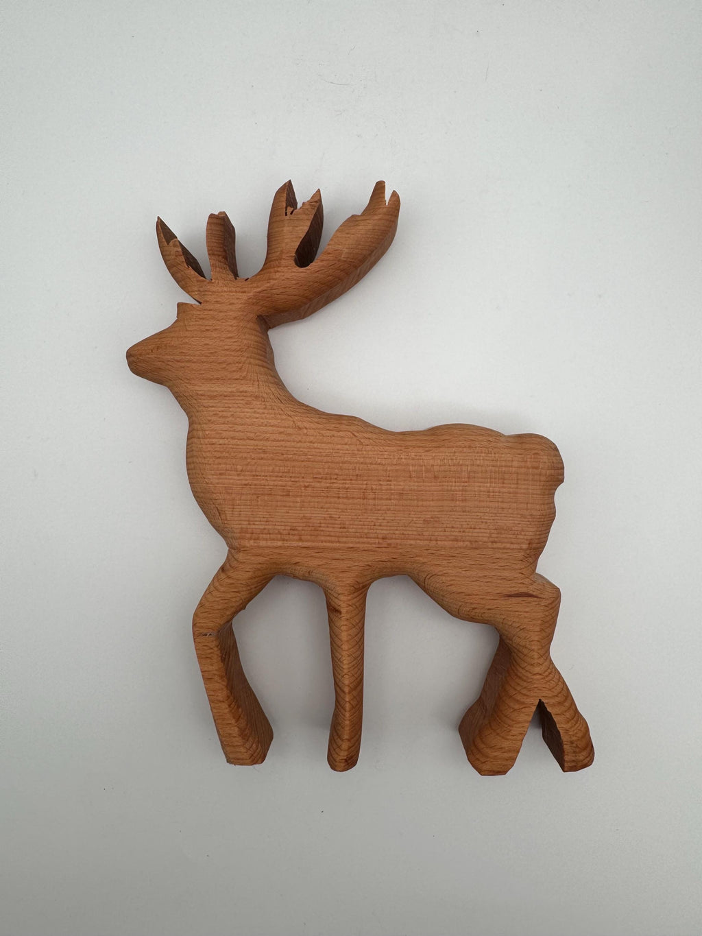 Hirsch aus Buchenholz, ca. 20 cm – Ansicht 4