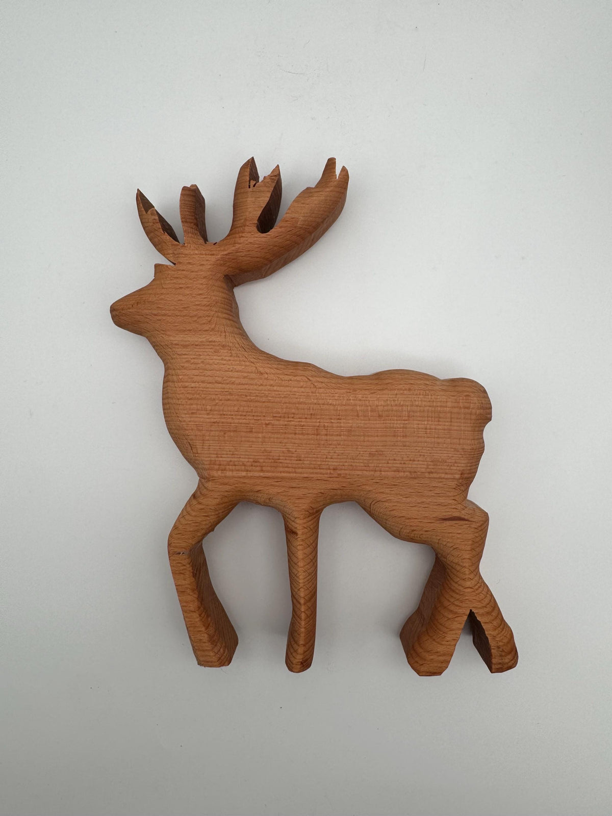 Hirsch aus Buchenholz, ca. 20 cm – Ansicht 4